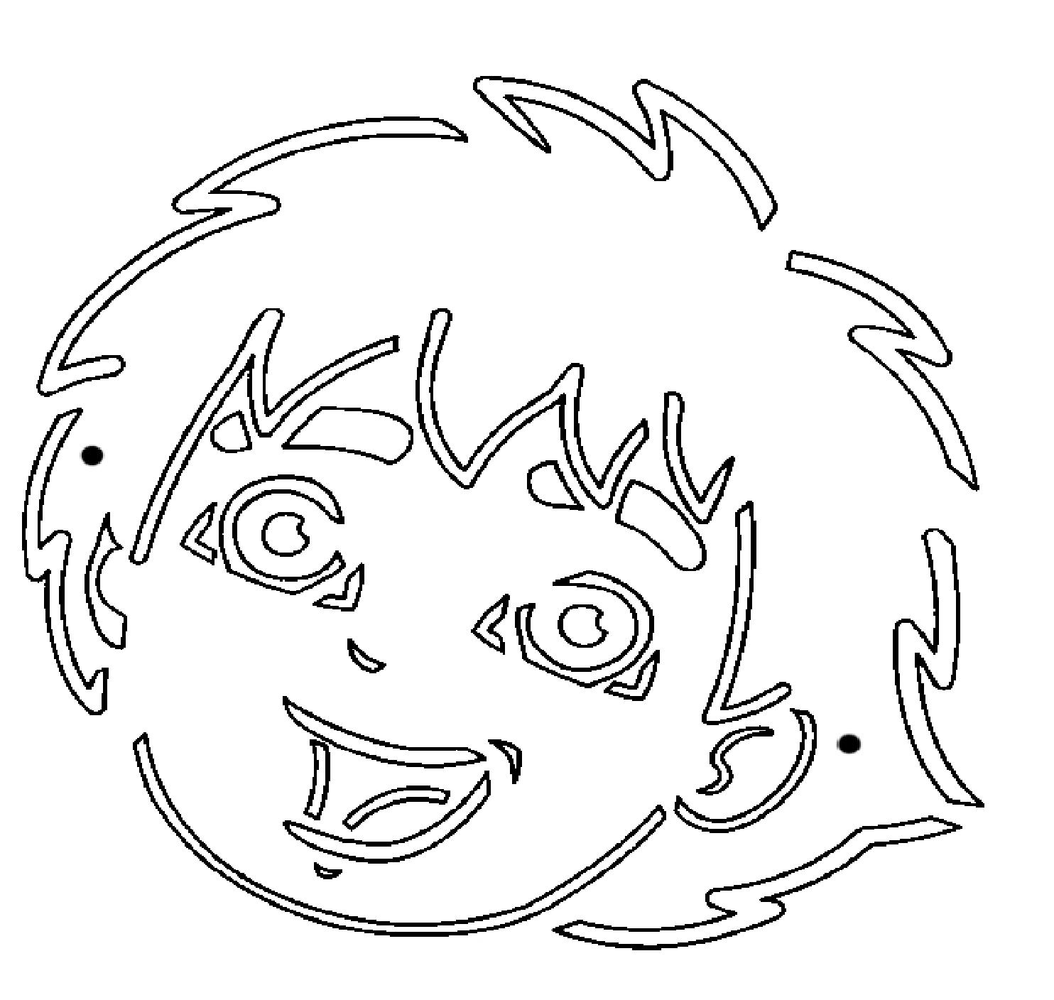 masque diego a colorier